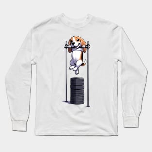 Pull-Up Pups: Beagle's Climb to Fitness Long Sleeve T-Shirt